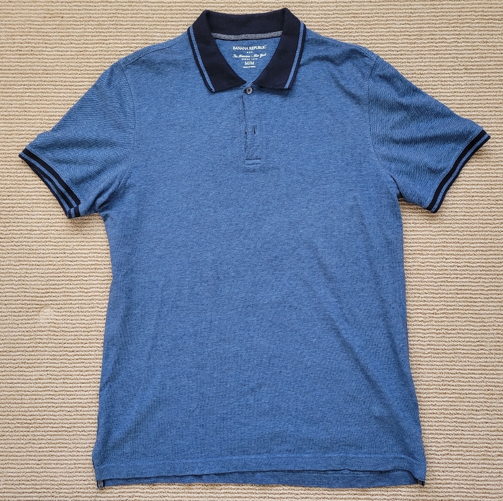 Banana Republic Men's Blue Polo Shirt